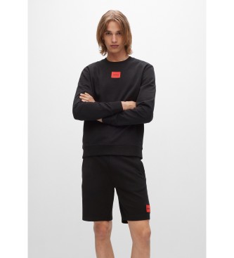 HUGO para hombre. 50447964 Sudadera Diragol negro (M), Casual, Algodón, Manga larga, Sostenible