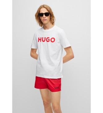 HUGO para hombre. 50467556 Camiseta Dulivio blanco (XXL), Casual, Algodón, Manga corta, Sostenible