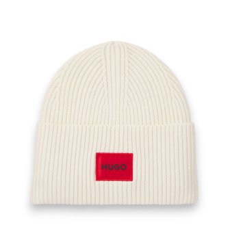 HUGO para mujer. 50502579 Gorro Saffa blanco (OSFA), Casual, Lana