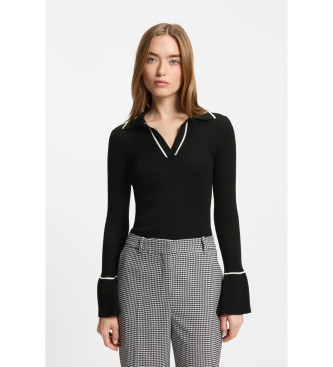 HUGO para mujer. 50554077 Jersey Samur negro (M), Casual, Viscosa