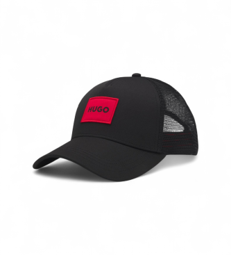 HUGO para hombre. 50519398 Gorra Kody negro (OSFA), Casual, Poliéster