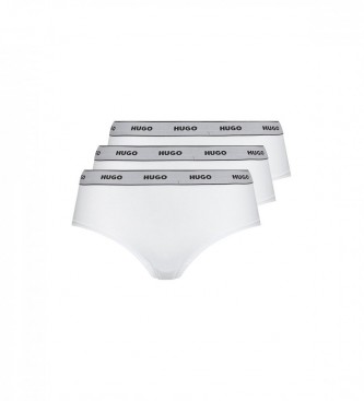 HUGO para mujer. Pack 3 Braguitas Hyptster blanco HUGO