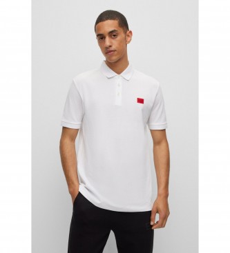 HUGO para hombre. 50490770 Polo Dereso blanco (M), Casual, Algodón, Manga corta