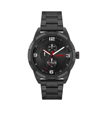 HUGO para hombre. 1530279 Reloj analógico Grip negro (OSFA), Casual, Brazalete, Acero Inoxidable