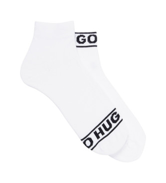 HUGO para mujer. 50469291 Set 2 Pares de Calcetines Logo blanco (39-42), Homewear, Algodón
