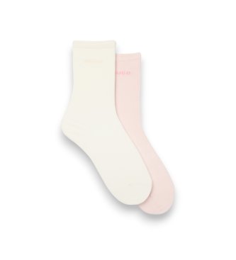 HUGO Set 2 Pares de Calcetines Uni Logo blanco