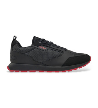 HUGO para hombre. 50536205 Zapatillas Icelin negro (41), Plano, Cordones, Casual