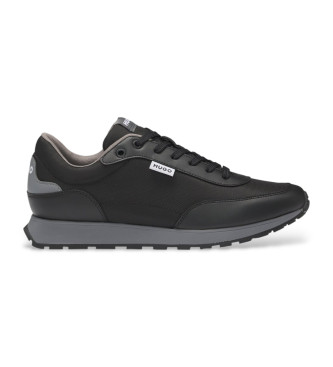 HUGO para hombre. 50542721 Zapatillas Icelin Runn negro (42), Piel, Plano, Cordones, Casual