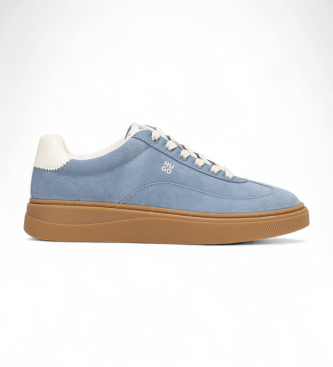 HUGO para mujer. 50563568 Zapatillas Lyzz Tenn azul (37), Piel, Plano, 1 a 3cm, Cordones, Casual