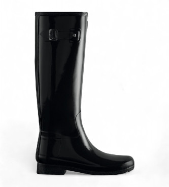 Hunter para mujer. H24WFT2200RGL Botas Refined Gloss negro (36), Plano, Ninguno, Casual, Hunter outlet 2024.