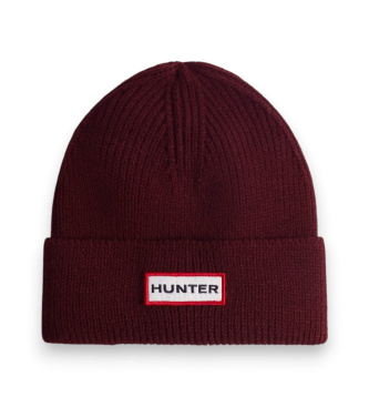 Hunter unisex. XRU0047251 Set de gorro y bufanda burdeos (OSFA), Casual, Lana