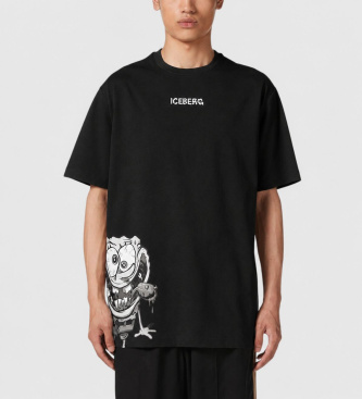 Iceberg Camiseta Regular fit mud-colored negro