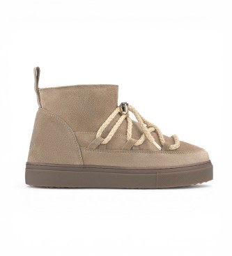 Inuikiivoor Vrouwen. 1001.001.0092 Leren Classic Low Laarzen Beige (39), Leer, Plat, Veters, Casual