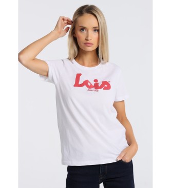 Lois Jeans para mujer. 422052140 Camiseta de manga corta puff print blanco (M), Casual, Algodón, Lois Jeans outlet 2024.