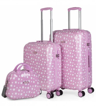 itaca per . set valigia 50/60 cms e beauty case 702400b col donna