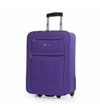 ITACA unisex. T71950-03 Maleta Cabina de Viaje 2 Ruedas T71950 morado -55x39x18cm- (OSFA), Casual, Lila, Poliéster, ITACA outlet 2024.