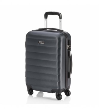 ITACA unisex. 71250-01 Maleta Cabina De Viaje Rígida 4 Ruedas Trolley 71250 Antracita -55X38X20Cm- (OSFA), Casual, Gris, ABS/Policarbonato,