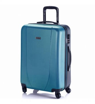 ITACA unisex. 71160-06 Maleta de Viaje Rígida 4 Ruedas Trolley Mediana 71160 Azul -65x44x24cm- (OSFA), Casual, ABS/Policarbonato, Mediano, T