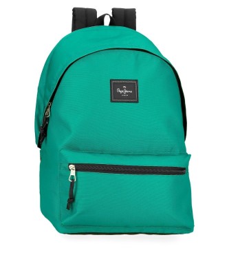 Pepe Jeans unisex. 63324C6 Mochila Aris Evergreen verde (OSFA), Casual, Poliéster