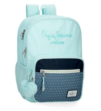 Pepe Jeans para niña. 6862221 Mochila Dalma 2c 40cm azul (OSFA), Casual, Poliéster, moda infantil