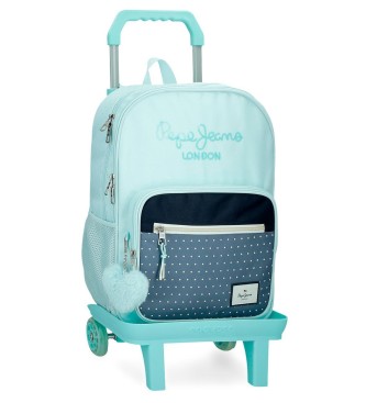 Pepe Jeans para niña. 68622T1 Mochila Dalma 40cm azul (OSFA), Casual, Poliéster, moda infantil