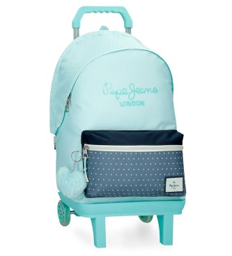 Pepe Jeans para niña. 68624T1 Mochila Portaordenador Dalma 2c azul (OSFA), Casual, Poliéster, moda infantil