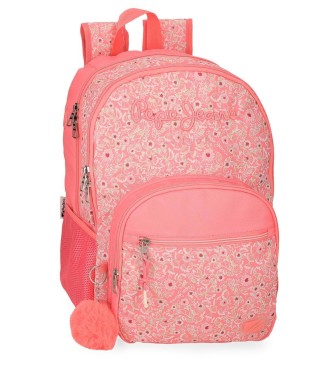 Pepe Jeans para niña. 6922621 Mochila Nahid rosa (OSFA), Casual, Poliéster, Coral, moda infantil