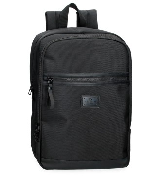 Pepe Jeans unisex. 7052242 Mochila Portaordenador Blackmore 40cm negro (OSFA), Casual, Poliéster