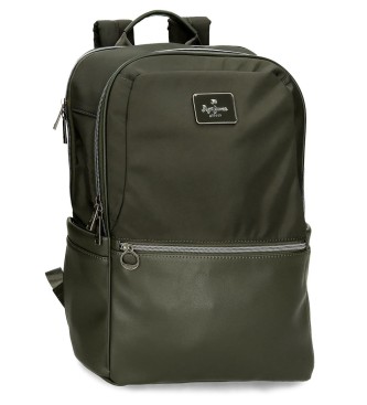 Pepe Jeans unisex. 7092442 Mochila Christine verde (OSFA), Casual, Poliéster