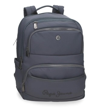 Pepe Jeans unisex. 7952333 Mochila Porta Ordenador Dos Compartimentos Corin gris (OSFA), Casual, Poliéster