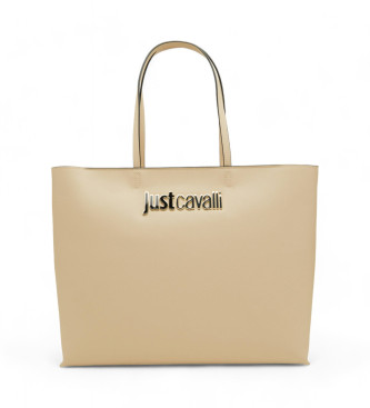 Just Cavalli para mujer. 77RA4BB9_ZS766 Bolso Lettering Grande beige (OSFA), Casual, Poliéster, Just Cavalli outlet 2024.