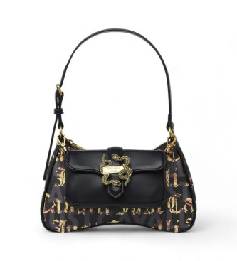 Just Cavalli para mujer. 77RA4BU1_ZSB25 Bolso Jc Double negro (OSFA), Casual, Poliéster, Just Cavalli outlet 2024.