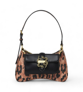 Just Cavalli para mujer. 77RA4BU1_ZSB27 Bolso Items Jc marrón (OSFA), Casual, Animal print, Poliéster, Just Cavalli outlet 2024.