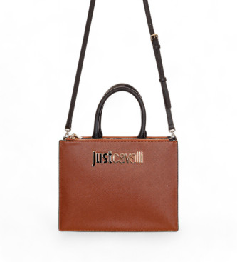 Just Cavalli para mujer. 77RA4BB1_ZS766 Bolso Metal Lettering Style 1 marrón (OSFA), Casual, Poliéster, Just Cavalli outlet 2024.