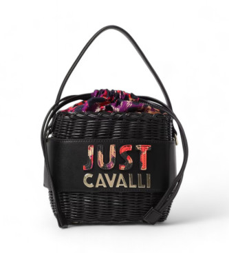 Just Cavalli para mujer. 76RA4BD2_ZG264 Bolso Range D Cut negro (OSFA), Casual, Poliéster, Rafia, Just Cavalli outlet 2024.