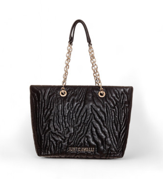 Just Cavalli para mujer. 77RA4BE2_ZSB23 Bolso Quilted Zebra Grande negro (OSFA), Casual, Poliéster, Just Cavalli outlet 2024.
