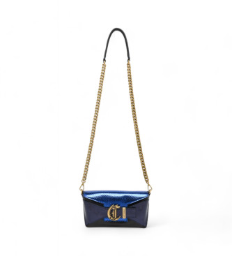 Just Cavalli para mujer. 76RA4BG7_ZSA76 Bolso Jc Gothic Fino azul (OSFA), Casual, Fiesta, Poliéster, Just Cavalli outlet 2024.