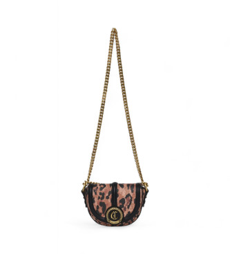 Just Cavalli para mujer. 77RA4BM7_ZSB27 Bolso Jc Metal Circle marrón (OSFA), Casual, Animal print, Poliéster, Just Cavalli outlet 2024.