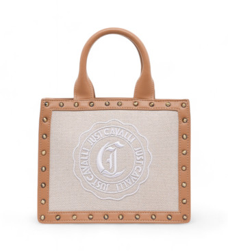Just Cavalli para mujer. 76RA4BT4_ZG265 Bolso Range T Embroidery Timber Canvas beige (OSFA), Casual, Poliéster, Just Cavalli outlet 2024.
