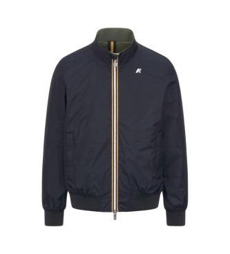 K-way para homem. K6123PW Casaco Arsene Plus 2 Reversível Marinho (M), Casual, Náilon, Manga comprida