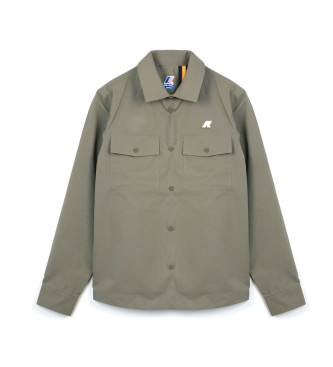 K-way para hombre. K5138MW Camisa Umbert Stretch 2Layers verde (L), Casual, Poliéster