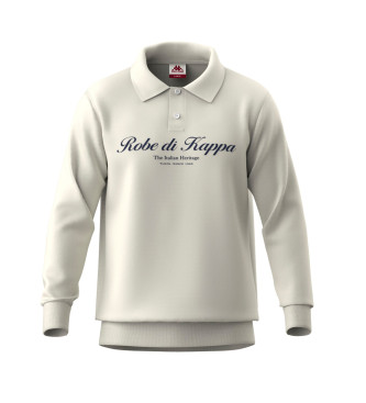 Robe di Kappa para homem. 631373W Pólo casual com logótipo branco (L), Algodão, Manga comprida