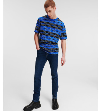 Karl Lagerfeldvoor mannen. A1M10005 Blauwe blauwdruk jeans (31/32), Casual, Polyester