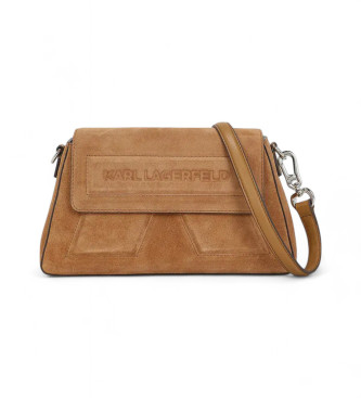 Karl Lagerfeld für Damen. A3W30065 Braune Ikon-Ledertasche (OSFA), Lässig