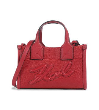 Karl Lagerfeld para mujer. A1W30043 Bolso relieve rojo (OSFA), Casual, Poliuretano