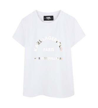 Camiseta de manga corta blanco (6años= 114/119cm), Casual, Algodón Orgánico, Sostenible, moda infantil