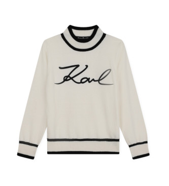 Karl Lagerfeld unisex para niños. Z30218 Jersey de cuello ligeramente algo beige (12Años= 150cm), Casual, Algodón, moda infantil, Karl Lager