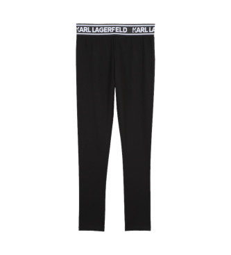Karl Lagerfeld unisex para niños. Z30202 Legging de viscosa negro (14Años= 162cm), Casual, Deportivo, moda infantil, Karl Lagerfeld outlet 2