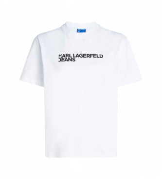 Camiseta logotipo blanco (XS), Casual, Algodón, Manga corta, Karl Lagerfeld outlet 2024.