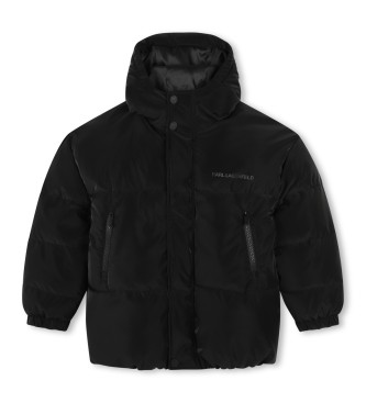 Karl Lagerfeld unisex para niños. Z30274 Anorak corto negro (12Años= 150cm), Casual, Poliuretano, moda infantil, Karl Lagerfeld outlet 2024.